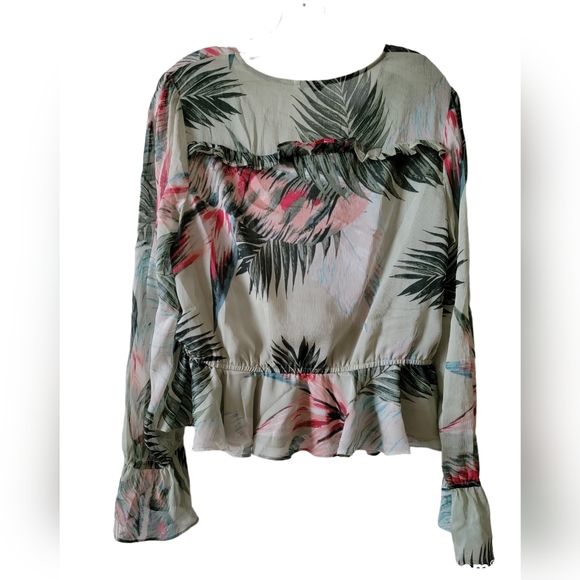 Guess Hawaiian Green and Pink Shirt - Picture 2 of 3